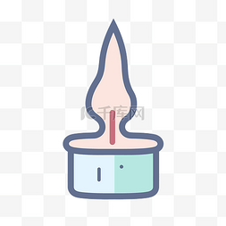 蜡烛的彩色线性图标设计 向量