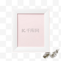 柔和的粉红色白色相框，带有圣诞
