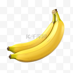 3d 渲染香蕉透视图