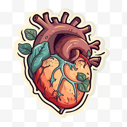 纹身贴图片_用于医学和生理学的心脏纹身 向