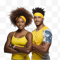 夫妻健康图片_非洲排球运动员夫妇