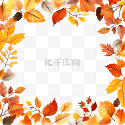 秋天的树叶页面边框