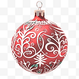 3d 渲染圣诞节装饰红球隔离