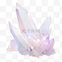 水晶石英水彩插图