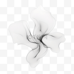 抽象兰花图片_抽象有机花线形状