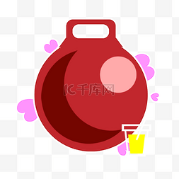红色圆形瑜伽球