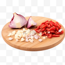 白色胡椒图片_厨房木板上去皮的蒜瓣切碎的新鲜