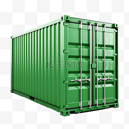 亮绿色货物集装箱