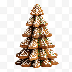圣诞树形式的圣诞姜饼