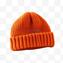 橙色豆豆帽无边帽