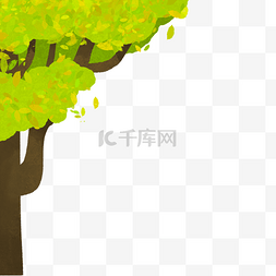 卡通立体大树图片_一颗绿色大树