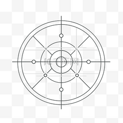 目标和目标圆轮廓图 向量