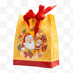 圣诞老人的礼物袋图片_黄色的圣诞节作文