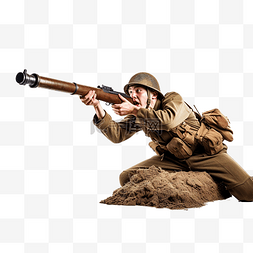 红圈瞄准图片_第二次世界大战士兵瞄准火箭筒一