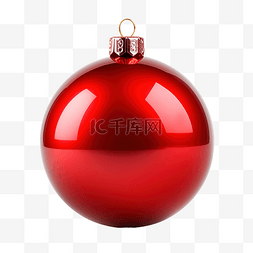 孤立的圣诞红球