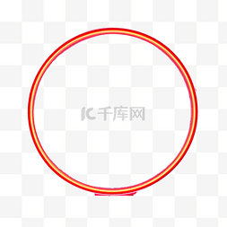 圆圈抽象图片_霓虹灯红色圆圈横幅霓虹灯圈