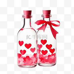 心形的瓶子图片_装瓶作为情人节礼物
