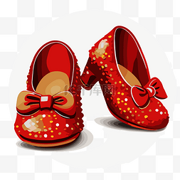 紅寶石拖鞋 向量