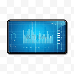 屏幕图表图片_心电图心电图示波器屏幕插画背景
