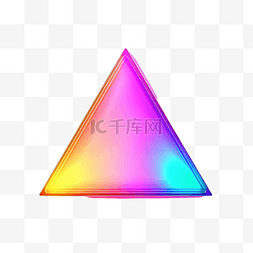 闪电背景图片_发光的彩色三角形