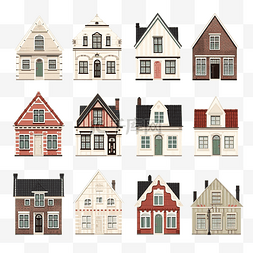 荷兰元素图片_欧洲老房子 斯堪的纳维亚风格荷
