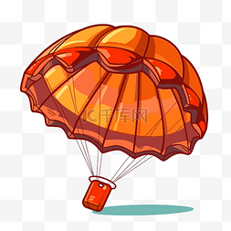 降落伞剪贴画卡通降落伞漂浮在白
