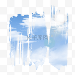 蓝色天空的云图片_夏季蓝天白云笔刷写实云彩