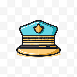 高清卫星电视图片_电视的警官帽子平面图标插图 向