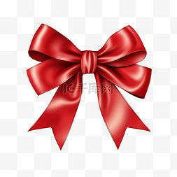 礼盒逼真图片_圣诞快乐逼真的红色蝴蝶结，礼盒