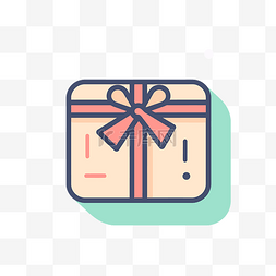 绿色背景上粉红色包装礼品盒的图
