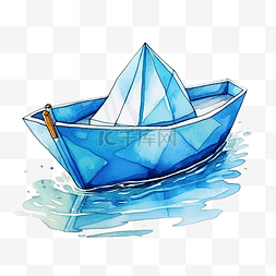 折纸船图片_纸船插画
