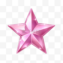 星形粉色形状元素装饰婚礼卡按钮