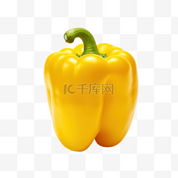 白色蔬菜透明图片_黄色甜椒透明背景食物对象