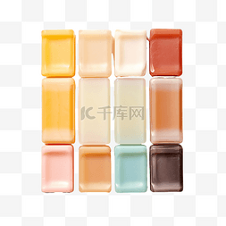 清爽的颜色图片_不同颜色的肥皂块ai生成