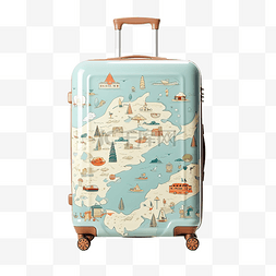 旅行行李箱插画