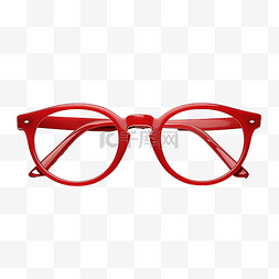 太眼镜图片_红色复古眼镜