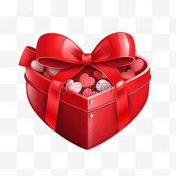 红色心形带图片_心形糖果盒 红色心形盒，带蝴蝶