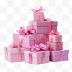 包装好的花图片_粉红色的生日礼物