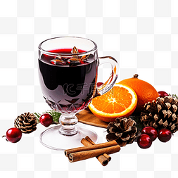 烘焙图片_圣诞夜庆祝派对树上的热红酒