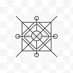 图库矢量图片_带有圆圈的象征性正方形 图库矢