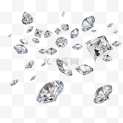 钻石閃光图片_许多闪亮的钻石掉落