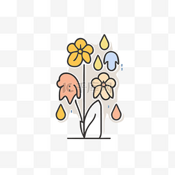 彩色花卉背景图片_矢量花卉插畫