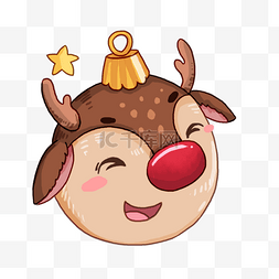 鹿头图片_圣诞节装饰驼鹿头像
