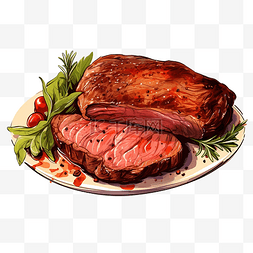 牛排肉png插图