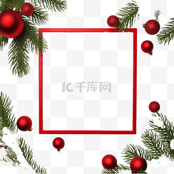 圣诞框架图片_圣诞框架与常绿树枝