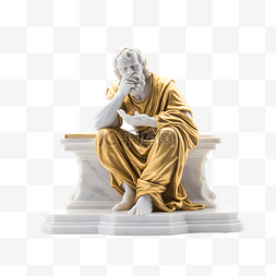 智慧家居易拉宝图片_文艺复兴时期的苏格拉底雕像，采
