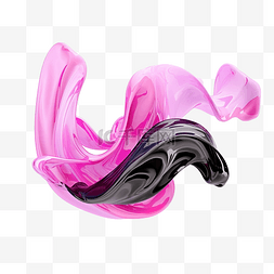 疏密与空白图片_颜色为黑色粉色和淡紫色的抽象元