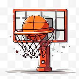 卡通篮球框图片_籃球目標 向量
