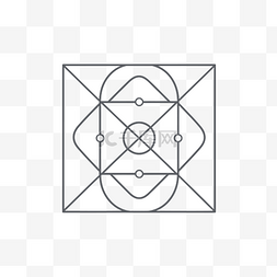 神圣几何或全息图的轮廓矢量符号