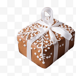心礼品盒图片_传统自制圣诞姜饼糖霜和木制礼品